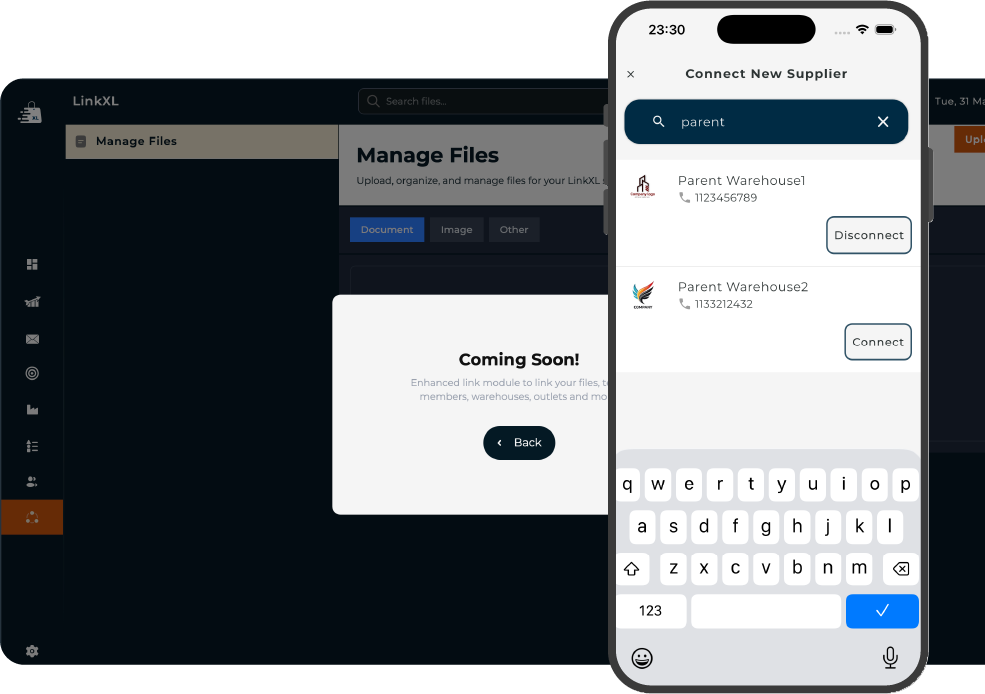 JholaXL buyer connection screenshot
