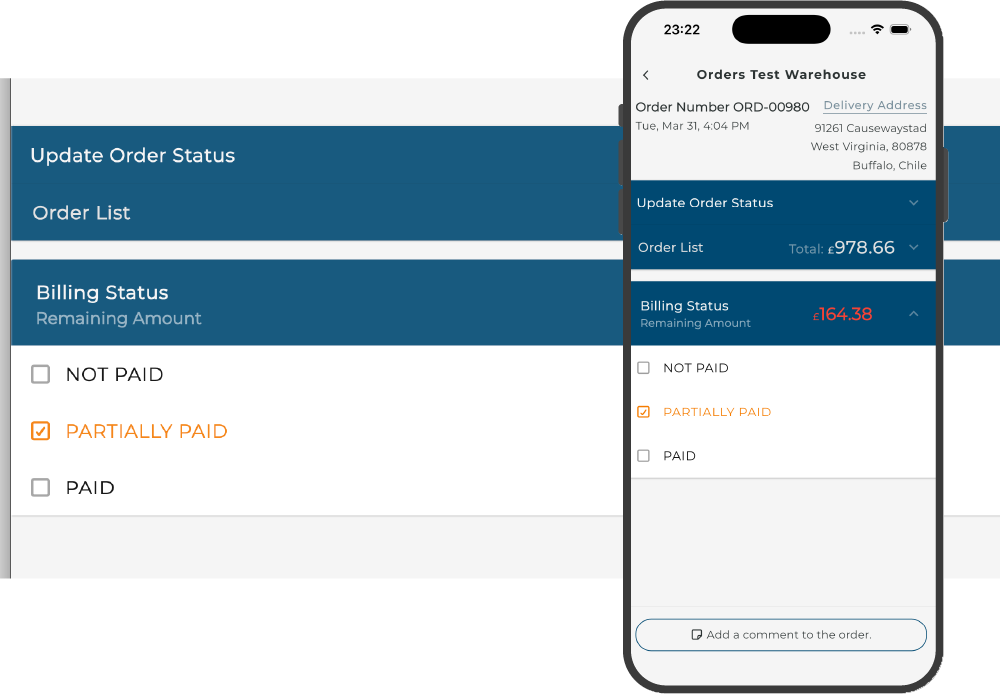 JholaXL payment tracking screenshot